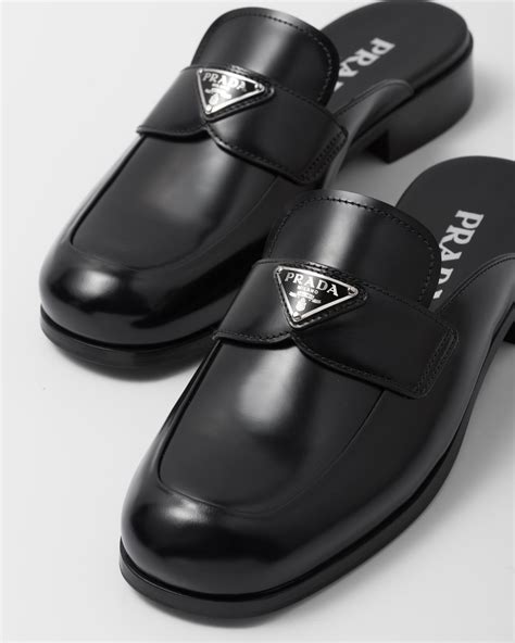 prada mens mules|Prada leather mules.